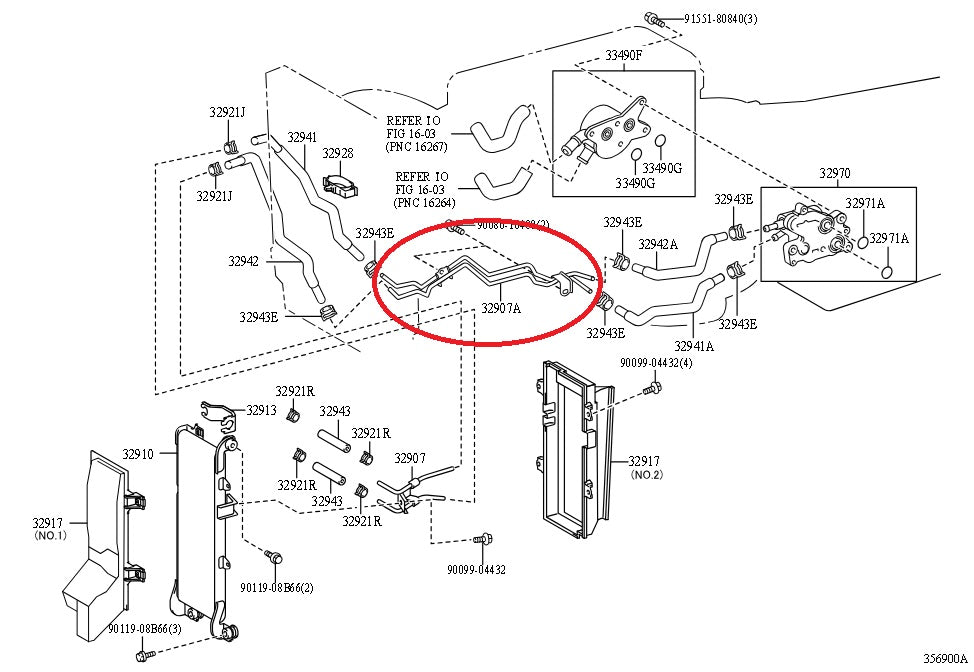 GENUINE TOYOTA TUNDRA SEQUOIA 5.7L AUTOMATIC TRANS OIL COOLER PIPE 32907-0C020
