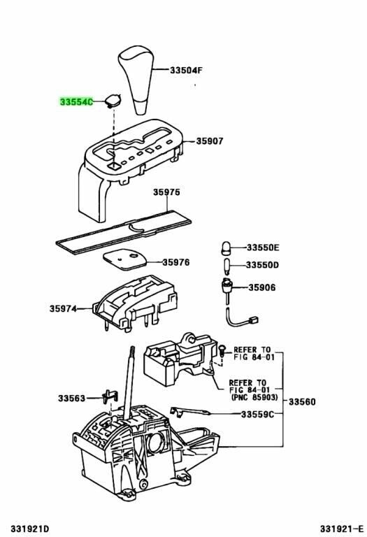 Genuine Toyota 2003-09 4Runner Shift Lock Override Cover