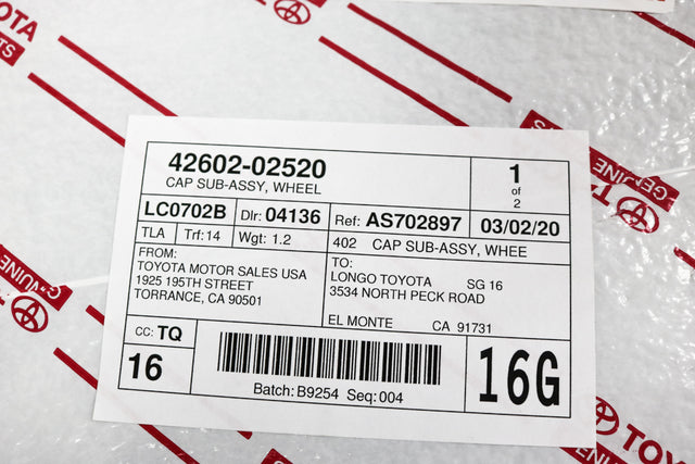 NEW GENUINE 2017 2018 2019 TOYOTA COROLLA 16" SILVER Hubcap Wheelcover