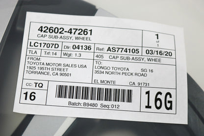 20-21 COROLLA HYBRID, 20-21 PRIUS & 20-21 PRIUS PRIME Genuine Toyota Wheel Cover
