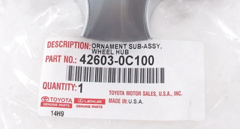 GENUINE OEM TOYOTA 2008-2017 SEQUOIA CHROME 20" WHEEL CENTER HUB CAP 42603-0C100