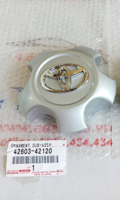 42603-42120 TOYOTA GENUINE 2006-2012 RAV4 SILVER WHEEL CENTER HUB CAP OEM