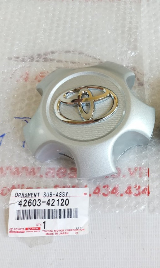 42603-42120 TOYOTA GENUINE 2006-2012 RAV4 SILVER WHEEL CENTER HUB CAP OEM