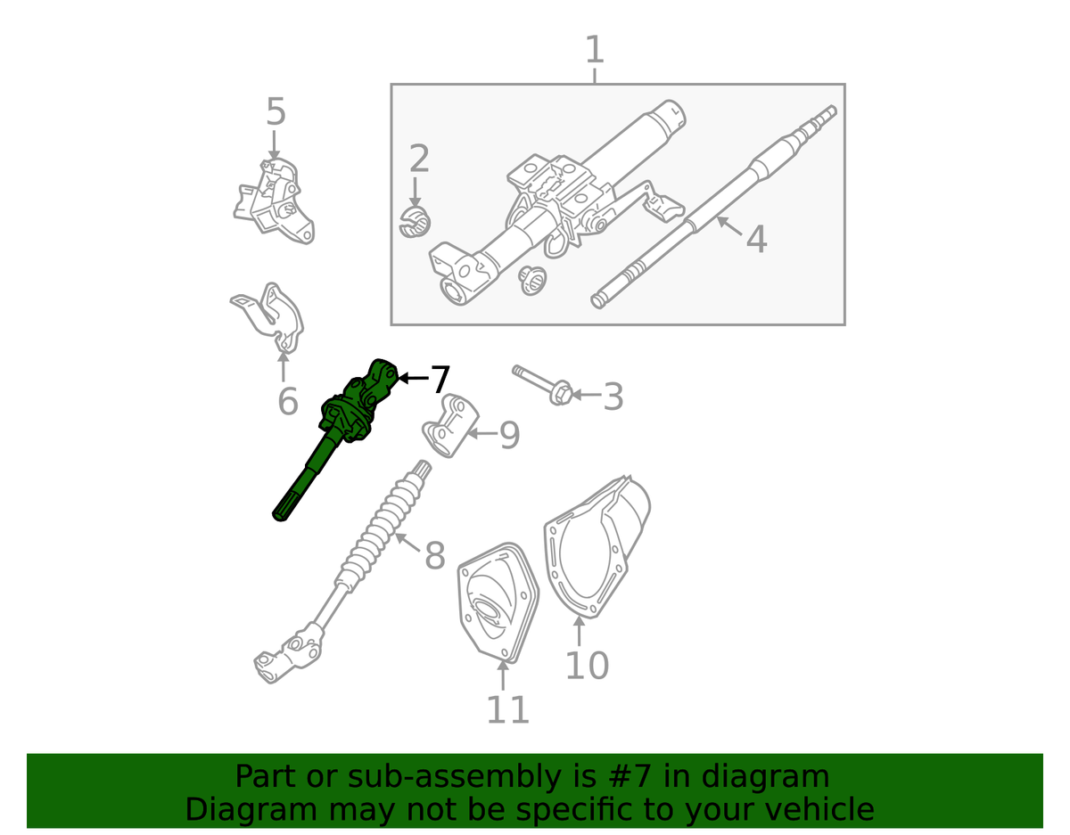 05-15 TACOMA INTERMEDIATE Steering Column Shaft 45220-04010 Genuine Toyota Part