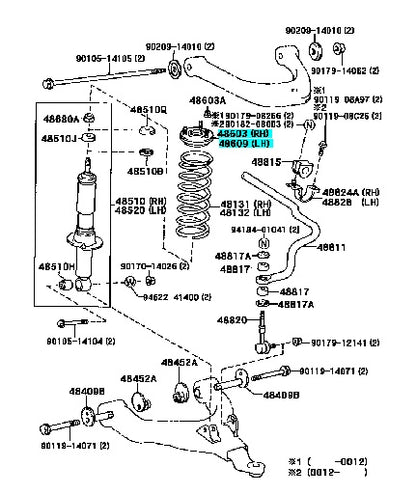 48609-35030 GENUINE OEM SUPPORT SUB-ASSY, FRONT SUSPENSION