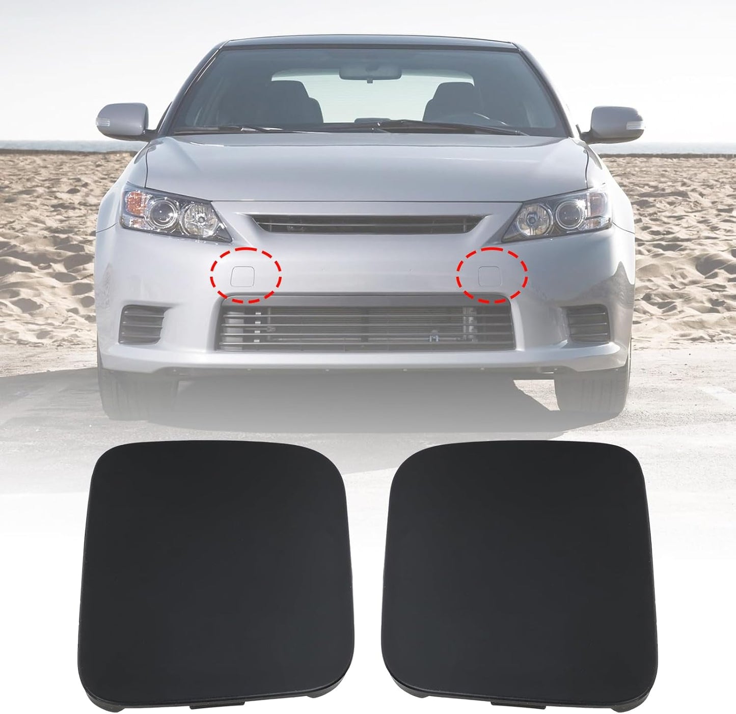 GENUINE OEM TOYOTA SCION 2011-2013 tC RIGHT & LEFT FRONT BUMPER HOLE COVER SET