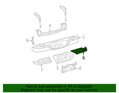 2000-2006 TUNDRA RIGHT REAR BUMPER PAD GENUINE TOYOTA 52163-0C010