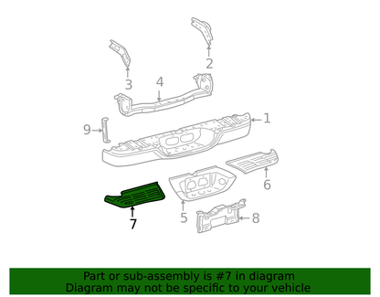 2000-2006 TUNDRA LEFT REAR BUMPER PAD GENUINE TOYOTA 52164-0C010
