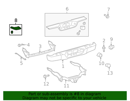 NEW GENUINE OEM TOYOTA 07-13 TUNDRA REAR BUMPER STEP PAD DRIVER SIDE 52164-0C040