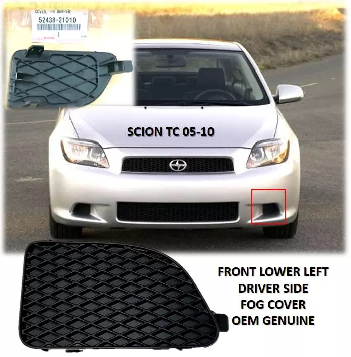 SCION TC 2005-2010 FRONT BUMPER HOLE COVER FOG LEFT SIDE DRIVER OEM GENUINE