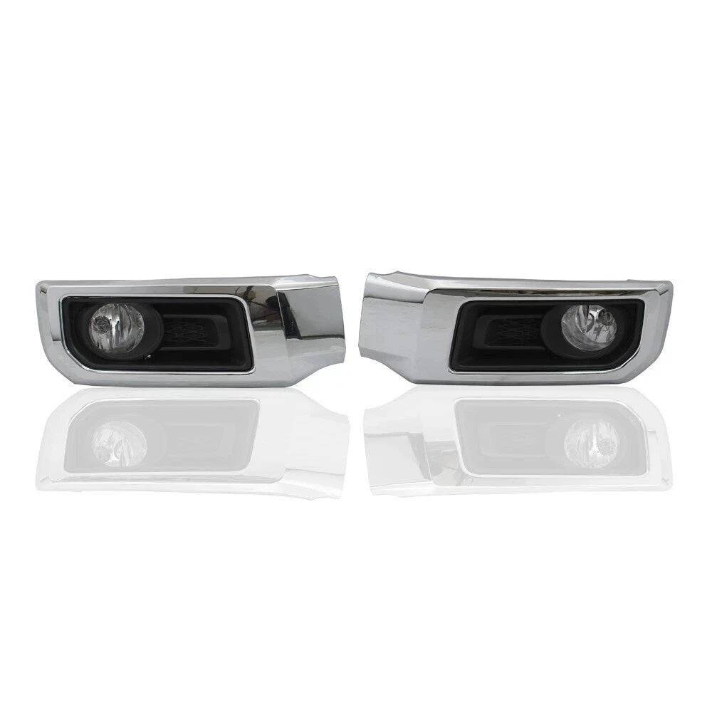 Fog Lamp Fit For 14-24 Toyota 4Runner Limited Cover Bezel Chrome Set RH LH 2PC