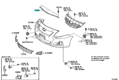 Genuine Toyota Parts 53395-02040 Hood to Front Bumper Panel