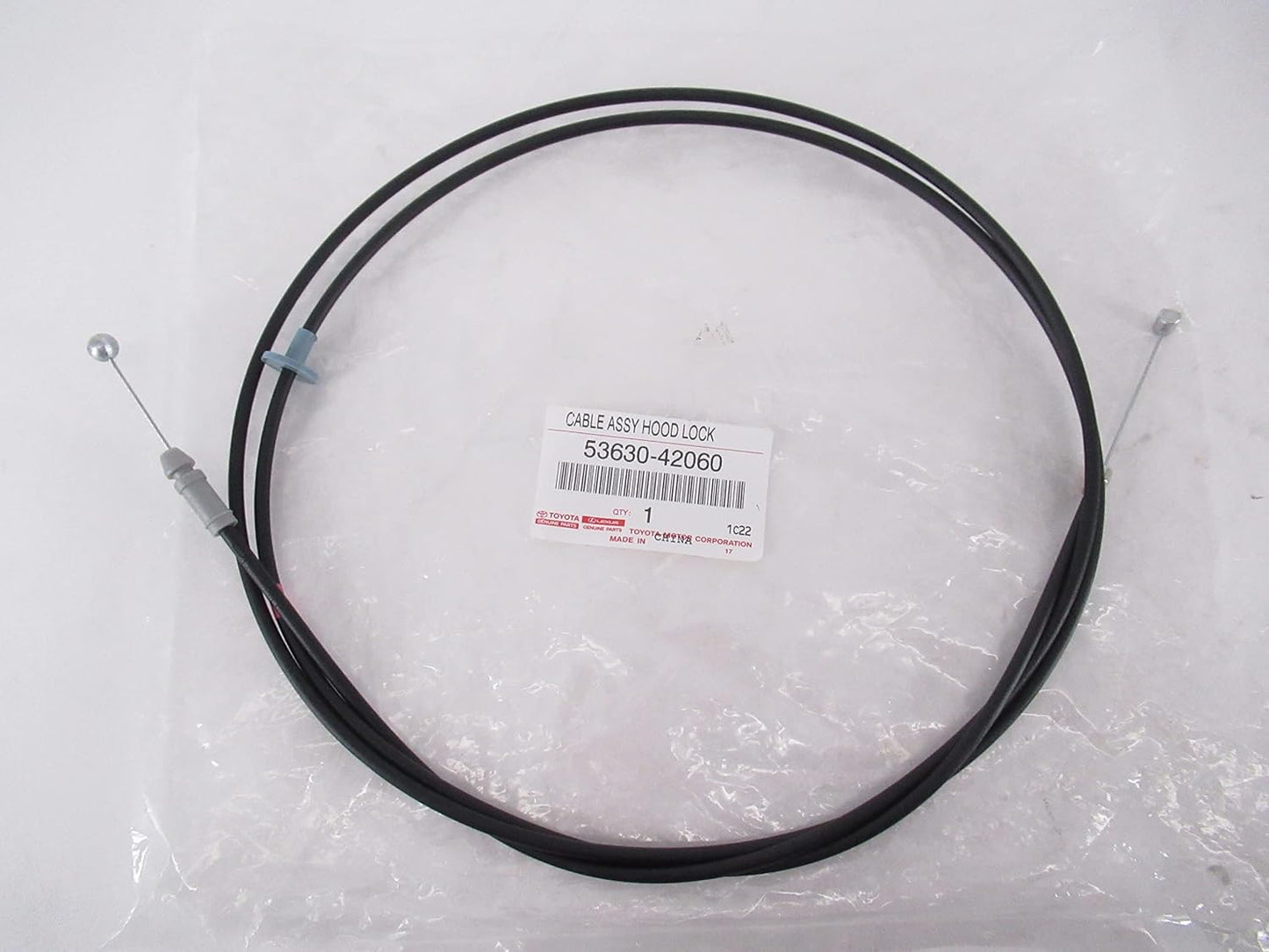 NEW GENUINE TOYOTA 2001-2005 RAV4 HOOD LOCK RELEASE CABLE ASSY 53630-42060