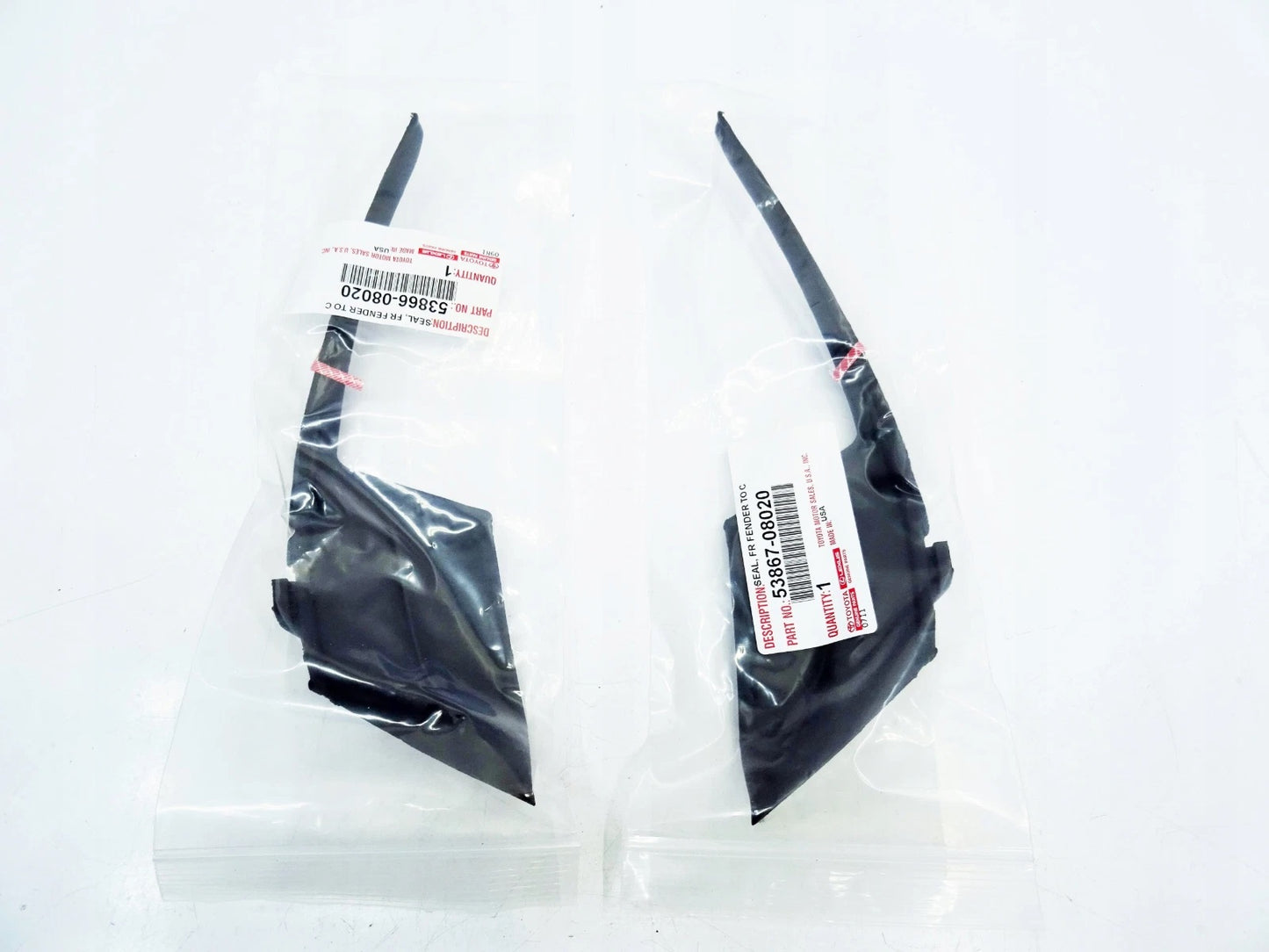 OEM SET 11-20 Toyota Sienna FR Windshield Wiper Side Cowl Extension Cover Trim