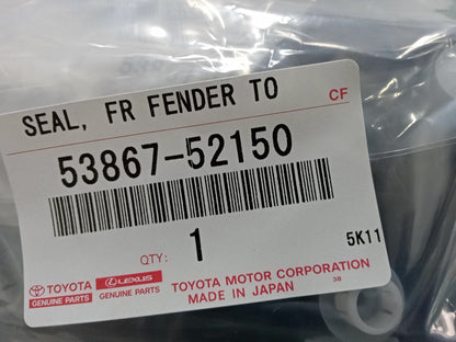 GENUINE TOYOTA 12-18 TOYOTA PRIUS C FRONT LEFT FENDER TO COWL SIDE SEAL