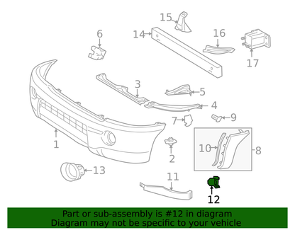 Genuine Toyota 53935-04020 Front Bumper Filler Retainer FITS TACOMA 2005-2016
