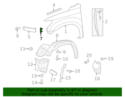 GENUINE OEM TOYOTA SEQUOIA TUNDRA FRONT FENDER EXTENSION PANEL CLIP 53935-0C010