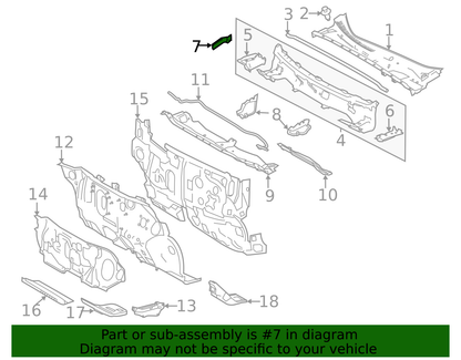 NEW GENUINE TOYOTA 14-19 COROLLA RIGHT FENDER TO COWL HOOD SIDE SEAL 55083-02010