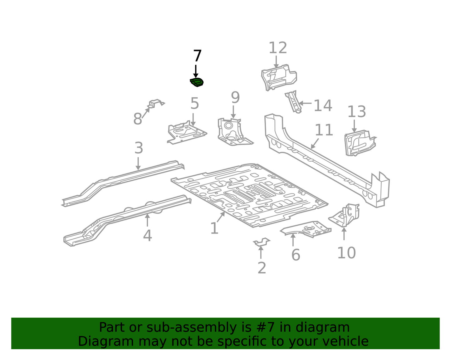 Genuine OEM Toyota Striker Assy Luggage Hold Belt Cargo Area D-Ring 58460-35012