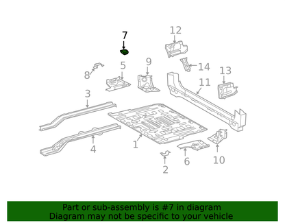 Genuine OEM Toyota Striker Assy Luggage Hold Belt Cargo Area D-Ring 58460-35012
