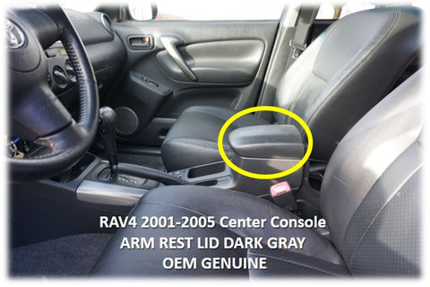 Toyota RAV4 2001-2005 Center Console ARM REST LID DARK GRAY OEM GENUINE