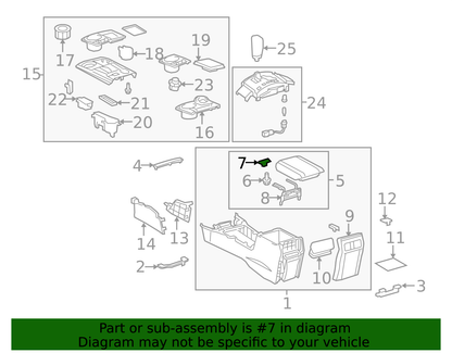 OEM TOYOTA RAV4 LE, XLE 4RUNNER CENTER CONSOLE LATCH 58908-12080 FITS 2011-2016
