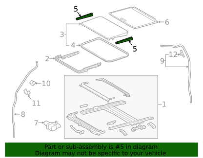 Genuine OEM Toyota Lexus 63217-30100 Sunroof Side Trim Garnish LH or RH