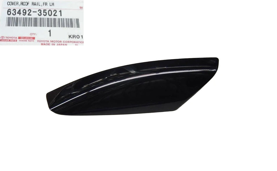 GENUINE TOYOTA 03-09 4RUNNER FRONT LEFT BLACK ROOF RACK LEG COVER 63492-35021