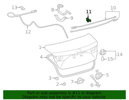 Genuine OEM Trunk Torque Rod Bracket For Toyota Camry, Avalon 64127-06110