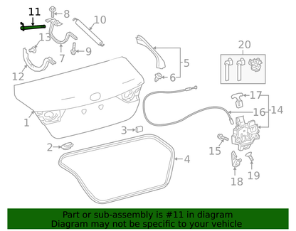 OEM 2018-2024 Toyota Camry/Hybrid Camry Trunk Lid-Support Strut 64530-06010