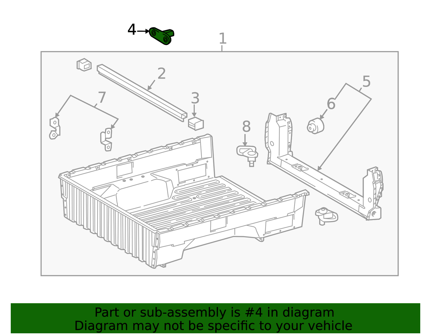 16-23 TACOMA TONNEAU COVER REINFORCEMENT PIN 64933-04010 GENUINE OEM