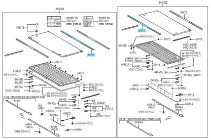 2016-2023 Tacoma Tri Fold Tonneau Cover Hinge Seal Weatherstrip 64971-04011