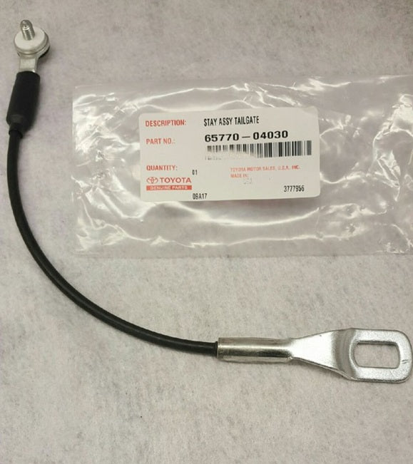 GENUINE OEM TOYOTA 95-04 TACOMA TAIL GATE STAY CABLE 65770-DP030, QT=1