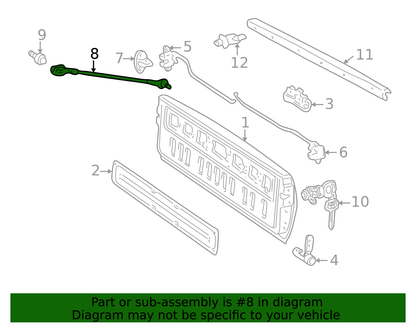 TOYOTA 04-06 TUNDRA CREW CAB TAILGATE STAY CABLE 65770-0C100 NEW 17-15/16 LONG