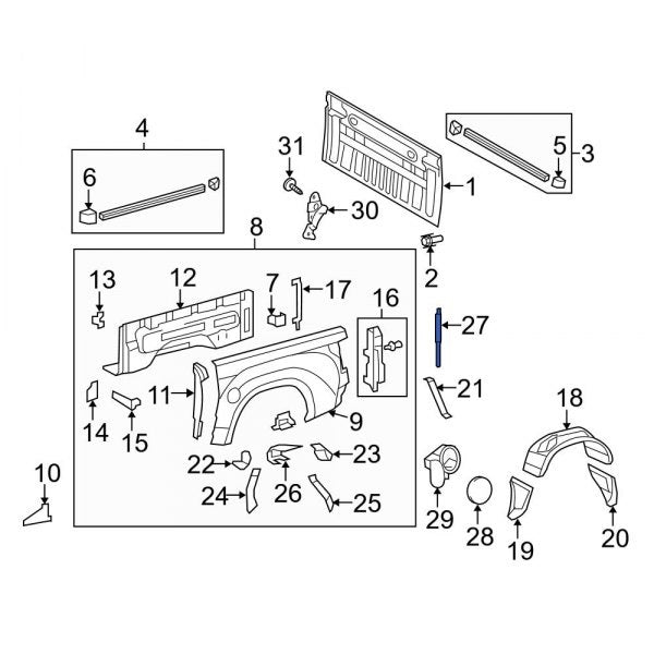 Genuine Toyota Tailgate Lift Support 2007 -2021 Toyota Tundra