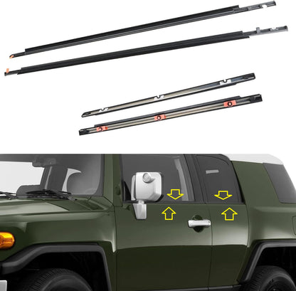 2007-2014 FJ Cruiser Door Belt Molding Weatherstrip (FRONT & REAR SET) OE Toyota
