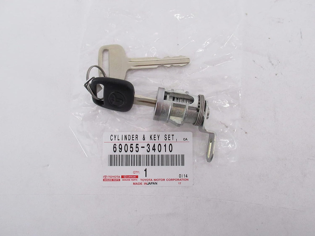 00-06 TUNDRA REAR TAILGATE LOCK CYLINDER & KEY 69055-34010 GENUINE TOYOTA