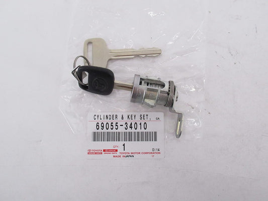 00-06 TUNDRA REAR TAILGATE LOCK CYLINDER & KEY 69055-34010 GENUINE TOYOTA