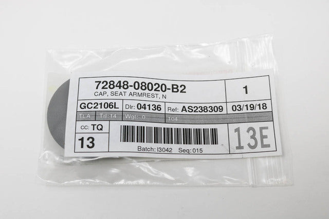 New Genuine Toyota 15-20 Sienna Front Seat Armrest Cover Cap 72848-08010-B2