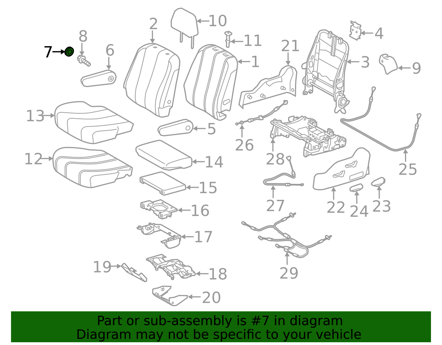New Genuine Toyota 15-20 Sienna Front Seat Armrest Cover Cap 72848-08010-B2