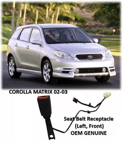 OEM GENUINE COROLLA MATRIX 02-03 Seat Belt Receptacle (LH, FR) BASE XR XRS