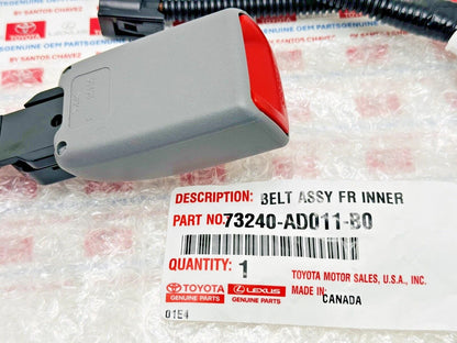 Drivers Left Front Seat Belt Buckle Clip Gray OEM Toyota Tacoma 2005-2015