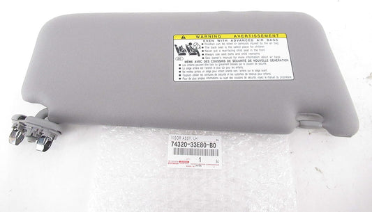 Toyota Camry Gray Drivers Side Sun Visor WithOut Sunroof 2007-2011