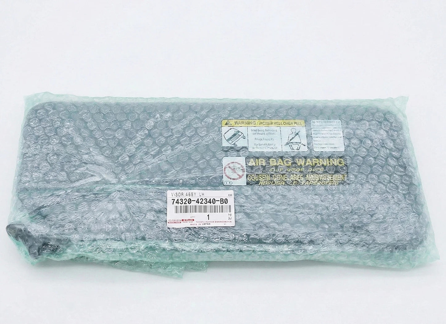 GENUINE TOYOTA 01-03 RAV4 GRAY LEFT DRIVER SUN VISOR WITH MIRROR 74320-42340-B0