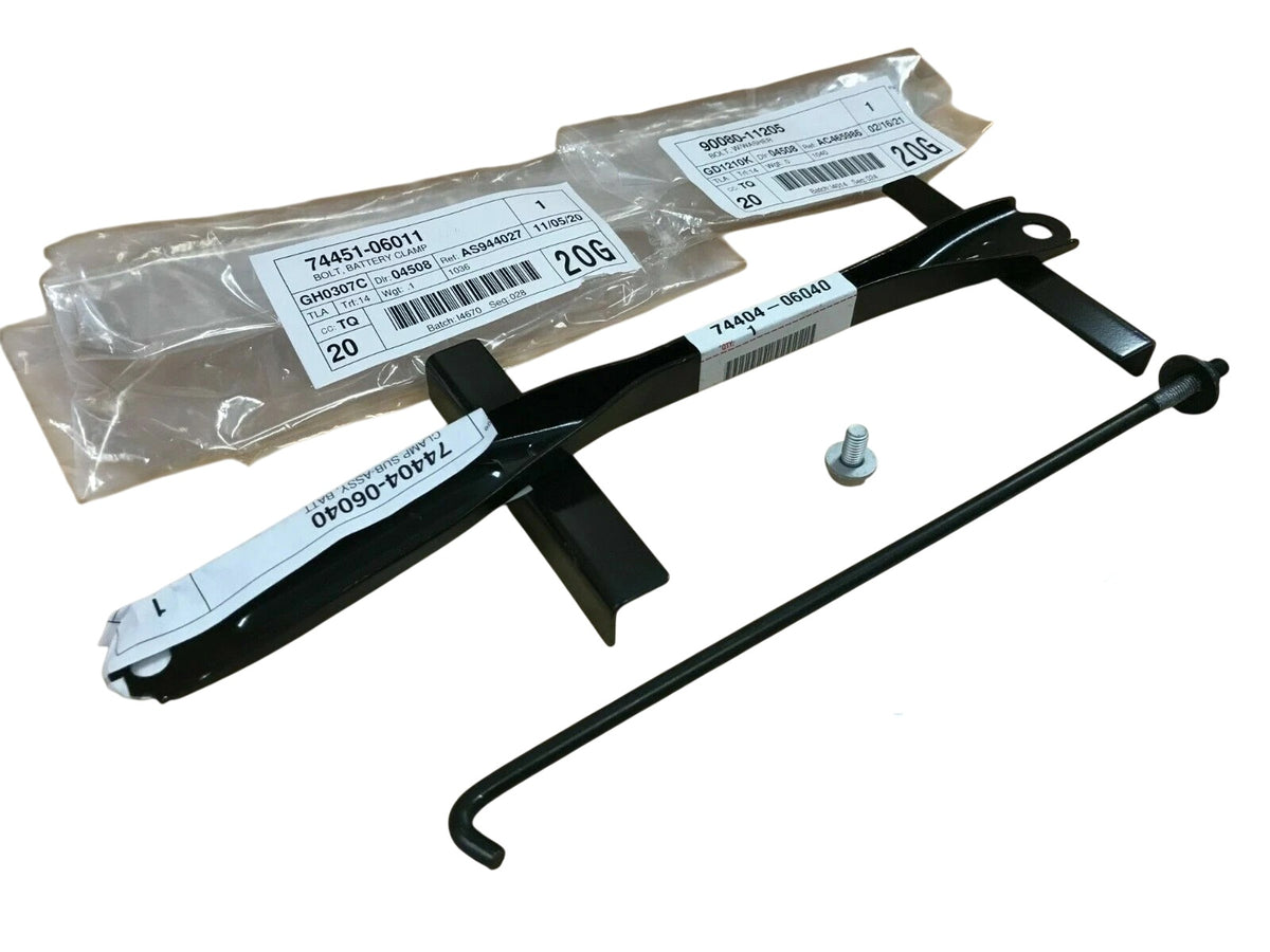 07-11 TOYOTA CAMRY BATTERY HOLD DOWN CLAMP BRACKET KIT GENUINE TOYOTA