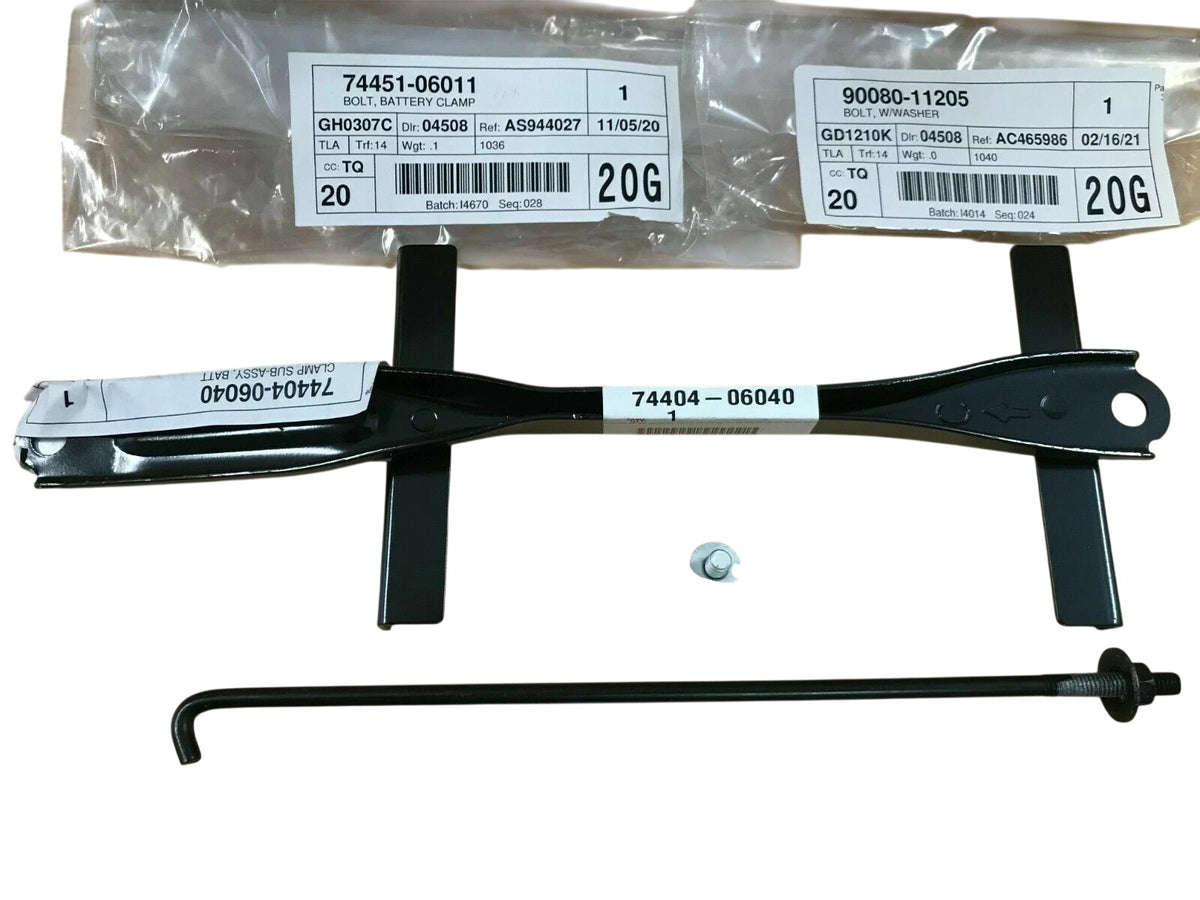 07-11 TOYOTA CAMRY BATTERY HOLD DOWN CLAMP BRACKET KIT GENUINE TOYOTA