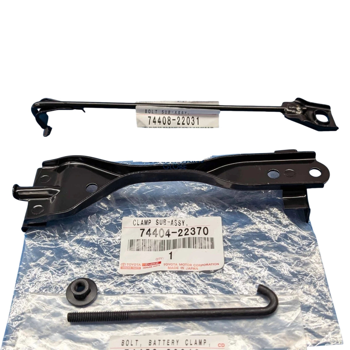 GENUINE OEM LEXUS 06-13 IS250 IS350 BATTERY HOLD DOWN CLAMP W/BOLTS & NUT KIT