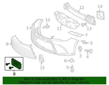 OEM TOYOTA CAMRY FRONT LICENSE PLATE HOLDER 75101-06030 FITS 2015-2017 LE, XLE