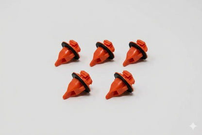 GENUINE TOYOTA 4RUNNER FJ OUTSIDE TRIM ORANGE MOLDING CLIP SET 5X 75397-35010