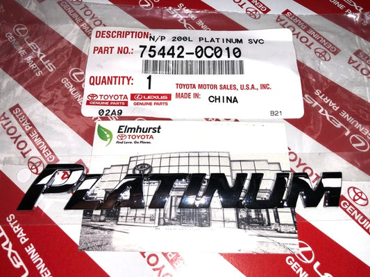 GENUINE TOYOTA PLATINUM CHROME Emblems 75442-0C010 OEM NEW! WILL FIT ANY MODEL